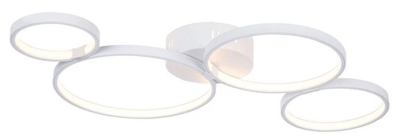 Casa Padrino Decken- und Wandleuchte Weiß 74 x 44 x H. 7 cm - Moderne LED Leuchte