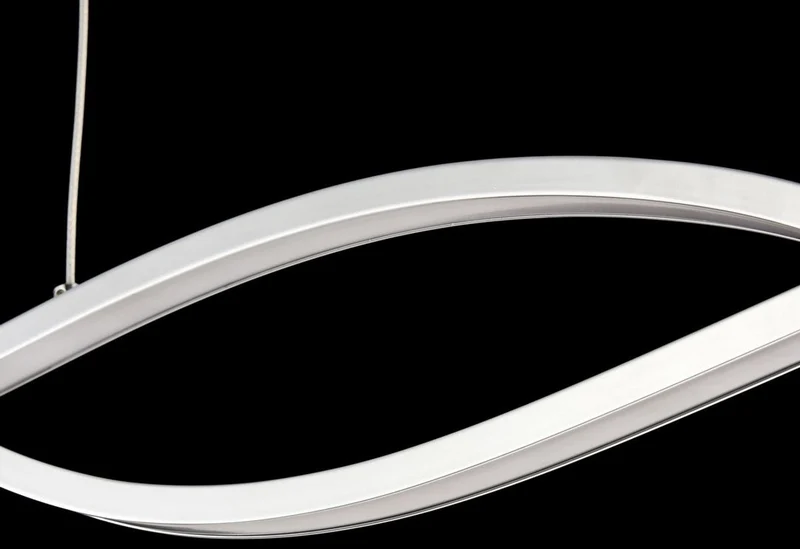 Casa Padrino Luxus LED-Hängeleuchte Silber 100 x H. 9,7 cm - Moderne Design Designerleuchte