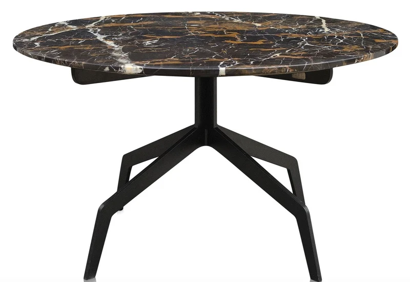 Casa Padrino Luxus Couchtisch Schwarz Ø 70 x H. 40 cm - Luxus Wohnzimmermöbel