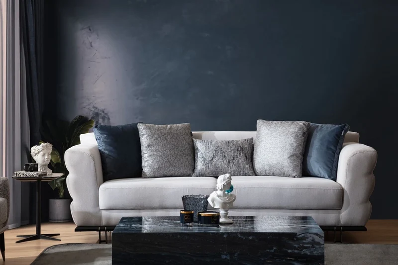 Casa Padrino Luxus Sofa Grau / Schwarz 230 x 102 x H. 88 cm - Wohnzimmer Sofa - Hotel Sofa - Wohnzimmer Möbel - Wohnzimmer Einrichtung - Hotel Möbel - Luxus Möbel - Luxus Einrichtung