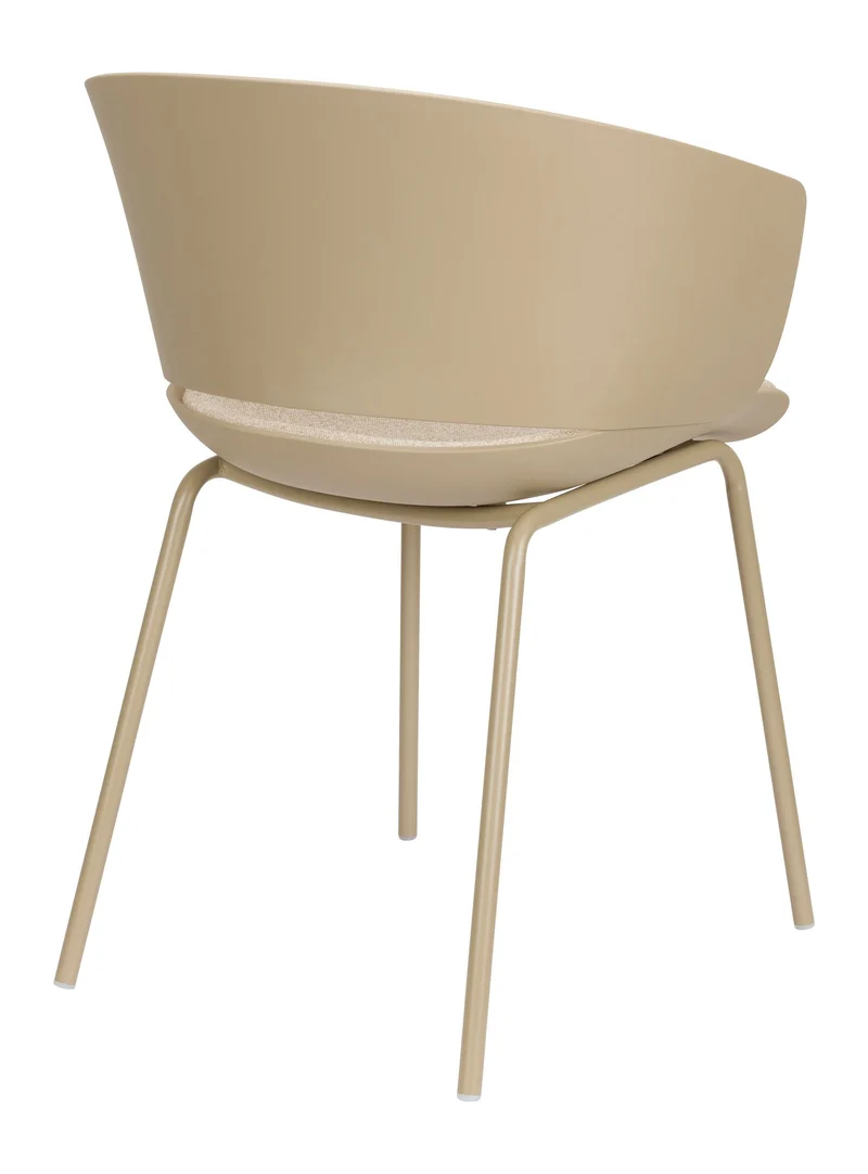 Esszimmerstuhl Jessica im 4er-Set, Beige mit Metallgestell für Küche