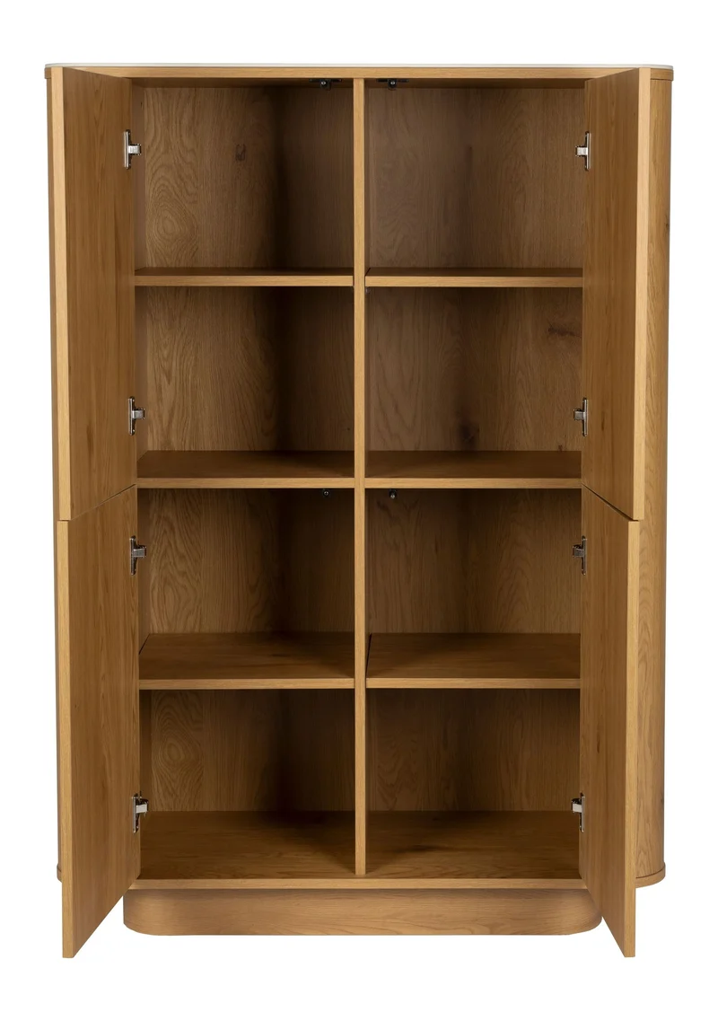 Schrank Almira Oak in Holzoptik mit Marmoroptik-Platte, 100 cm breit