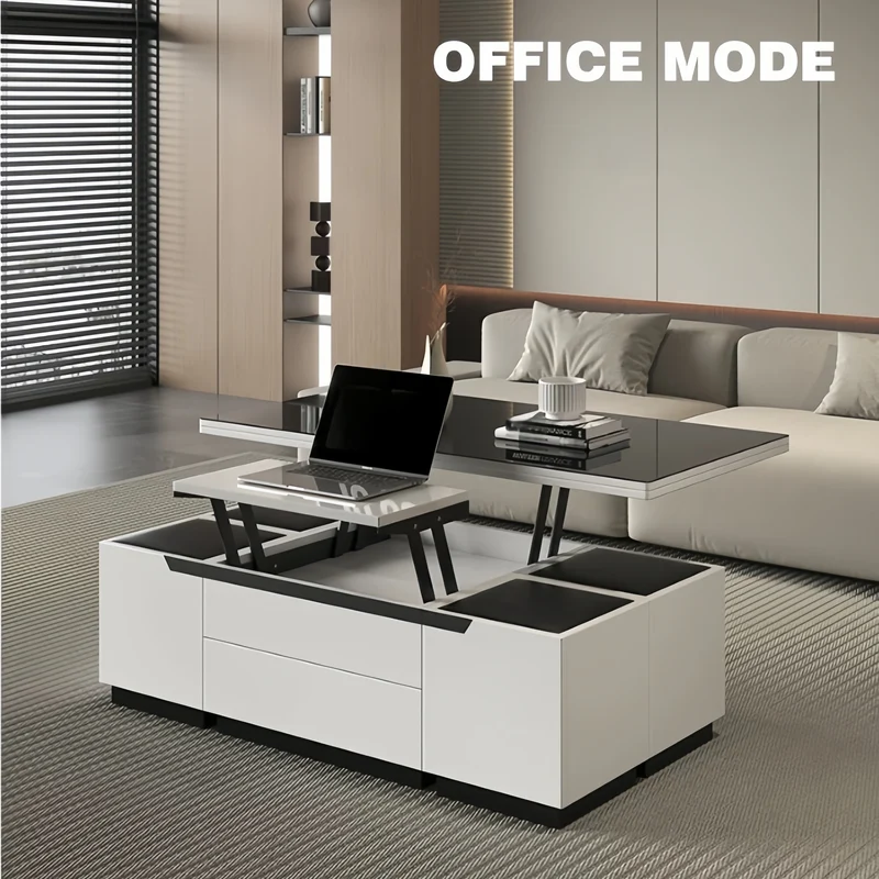 3-in-1-Multifunktions-Couchtisch mit platzsparendem Design