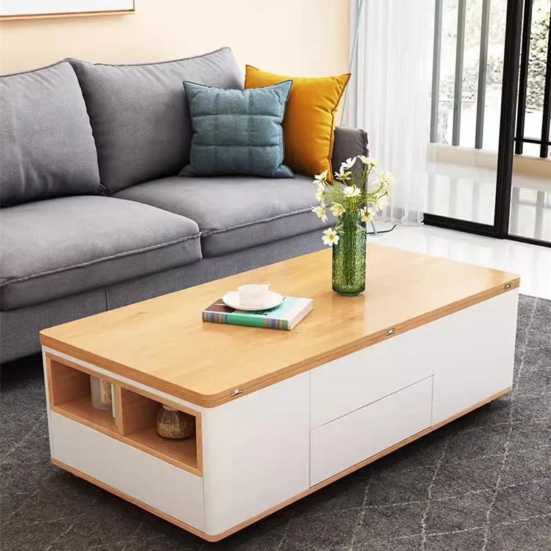 3-in-1-Klapp-Lift-Top-Multifunktions-Couchtisch mit Universalrädern