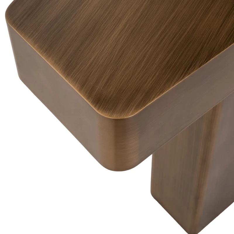 Richmond Konsole Hexa brushed gold – Eisen-Konsolentisch 150 cm