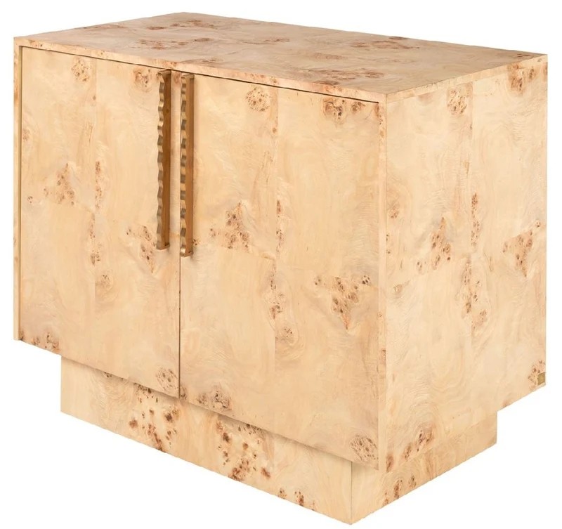 Casa Padrino Luxus Sideboard Naturfarben 93 x 45 x H. 80 cm - Massivholz Schrank mit 2 Türen - Luxus Möbel - Hotel Möbel - Luxus Einrichtung