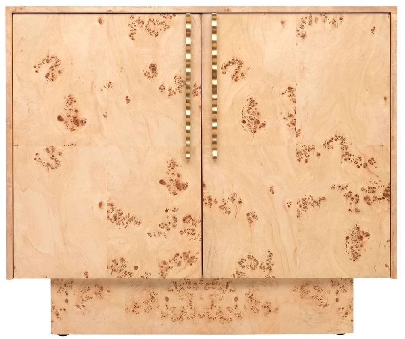 Casa Padrino Luxus Sideboard Naturfarben 93 x 45 x H. 80 cm - Massivholz Schrank mit 2 Türen - Luxus Möbel - Hotel Möbel - Luxus Einrichtung