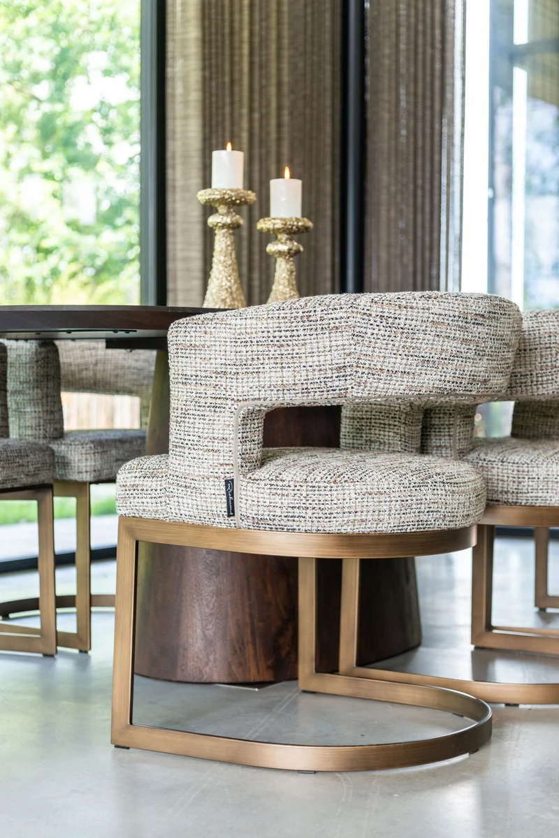 Esszimmerstuhl Ellis Richmond in Trendy Nature mit Goldgestell