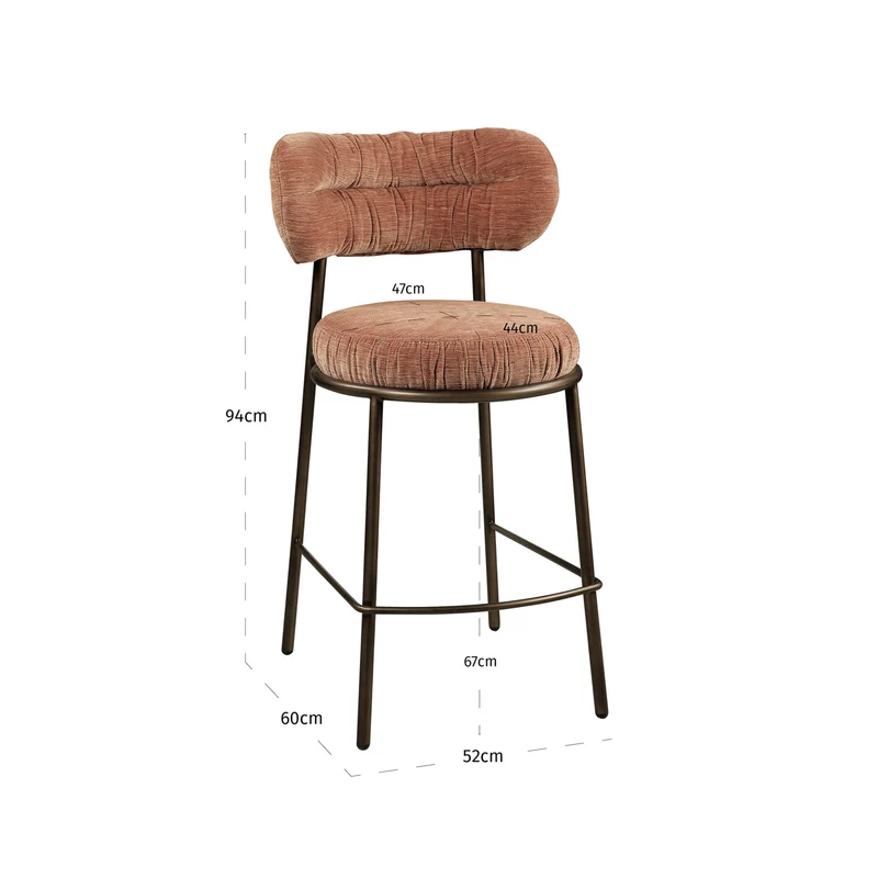 Barhocker Encanto Be Straight Mocha Mousse von Richmond für Küche