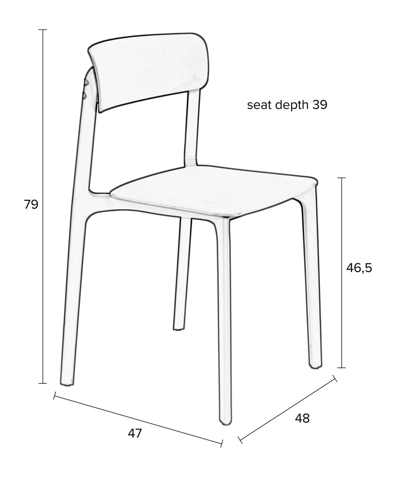 Esszimmerstuhl Clive im 4er-Set, Schwarz aus Kunststoff für Wohnzimmer