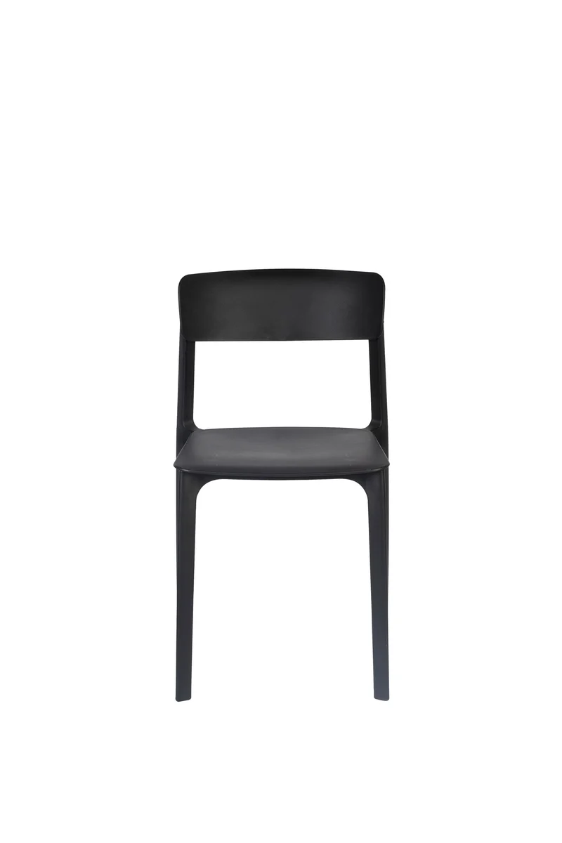 Esszimmerstuhl Clive im 4er-Set, Schwarz aus Kunststoff für Wohnzimmer