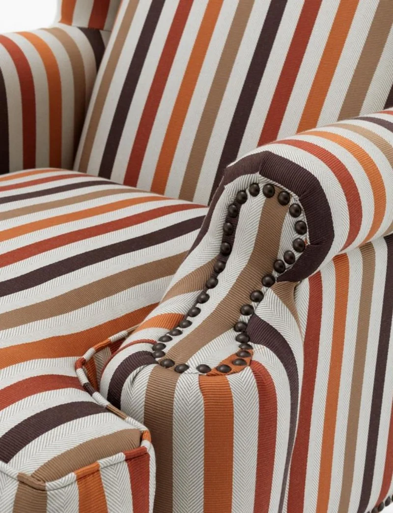 Casa Padrino Sessel mehrfarbig mit schwarzen Beinen 81 x 104 x H. 104 cm - Luxus Kollektion