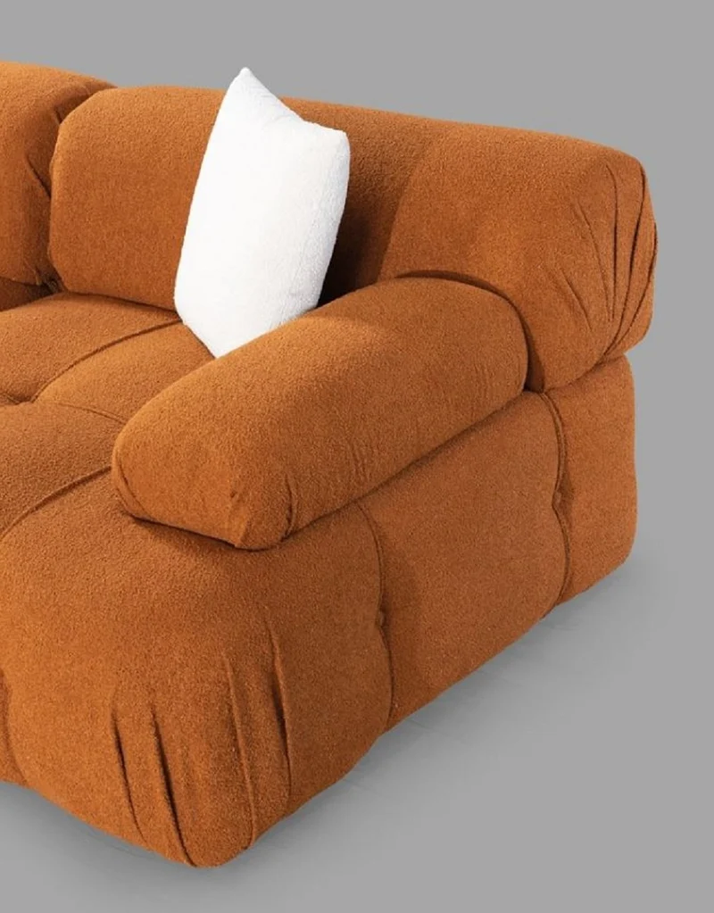Casa Padrino Luxus Wohnzimmer Sofa Braun 300 x 200 x H. 70 cm - Modulares 4 Teiliges Ecksofa - Hotel Sofa - Wohnzimmer Möbel - Hotel Möbel - Luxus Möbel