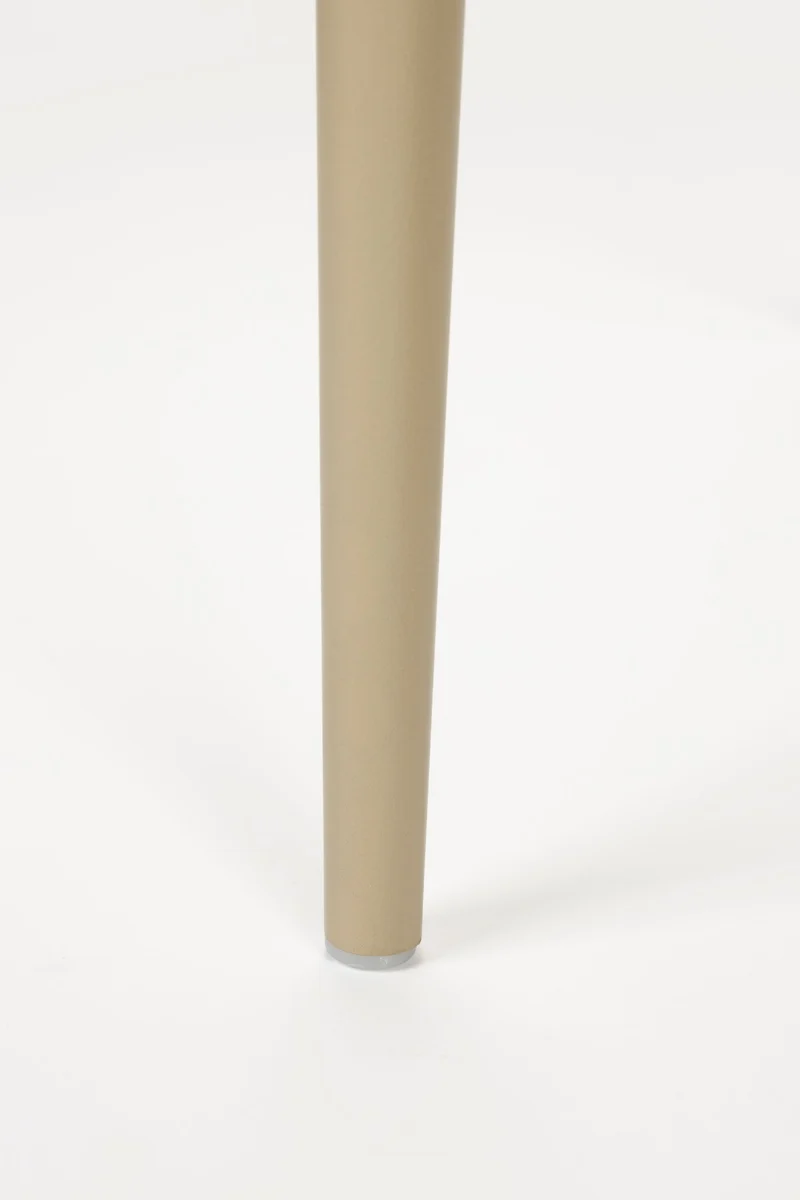 Esszimmerstuhl Pip im 2er-Set, Beige mit durchgefärbtem Metallgestell