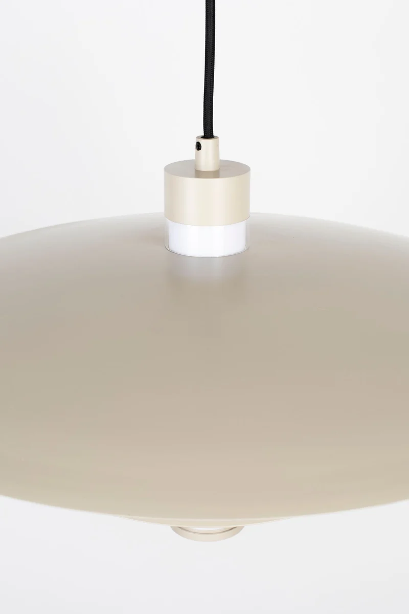 Pendelleuchte Cole von Zuiver in Beige mit Eisen-Gestell, E27-Fassung