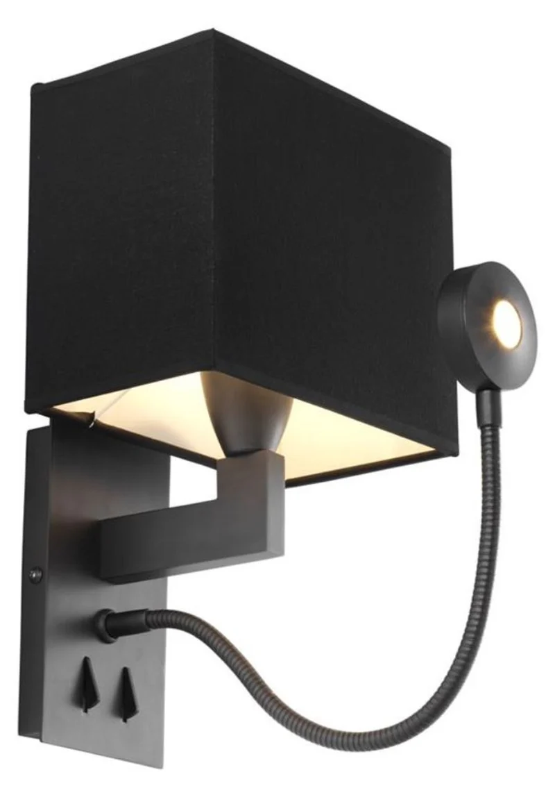Casa Padrino Luxus Wandleuchte Bronze / Schwarz 19,5 x 17 x H. 32 cm - Hotel Wandlampe