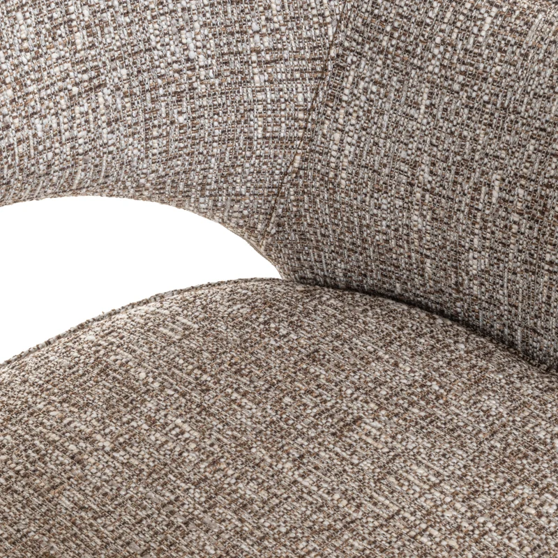 Esszimmerstuhl Ginerva Earth Tweed mit Drehgestell und Armlehnen