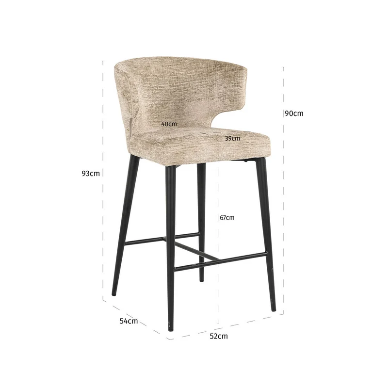 Barhocker Taylor Desert Fusion - Richmond Design mit Polsterbezug
