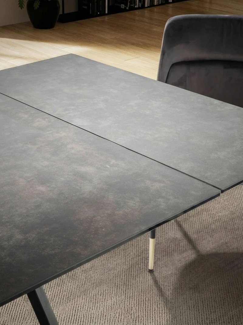 Esstisch Ausziehbar Keramik Glas Marmoroptik Rechteckig Groß