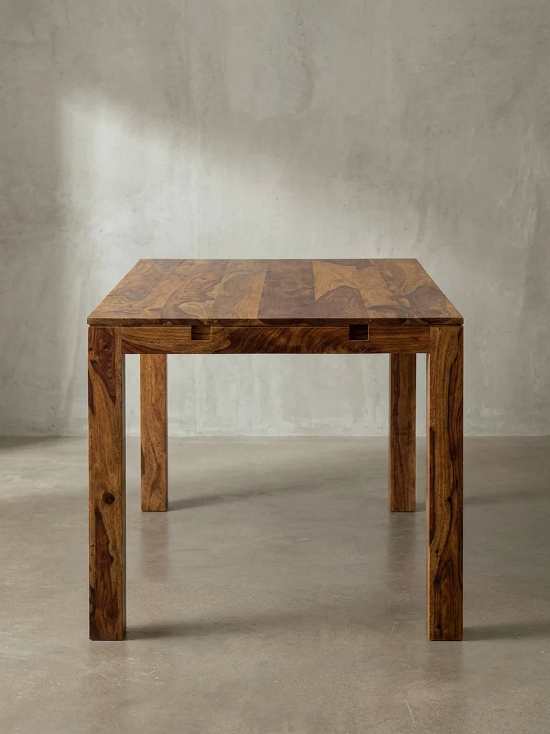 Esszimmertisch – Massivholz Braun 120–200 cm rechteckig verlängerbar