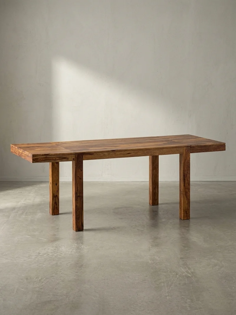 Esszimmertisch – Massivholz Braun 120–200 cm rechteckig verlängerbar