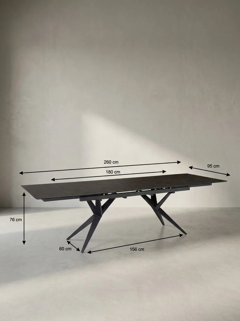 Esstisch Ausziehbar Keramik Glas Marmoroptik Groß