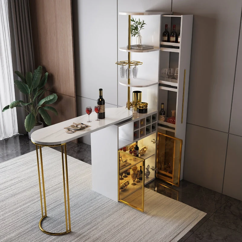 2021 neues Design Modern Light Luxury Rotating Wine Bar Table mit Kabinett