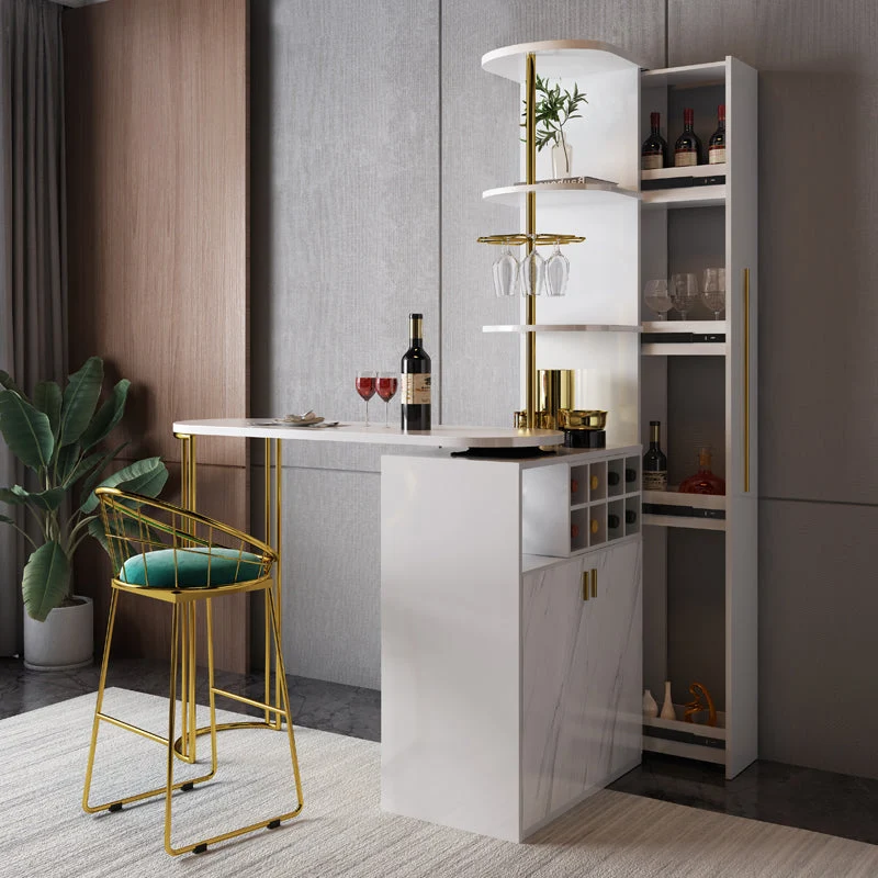 2021 neues Design Modern Light Luxury Rotating Wine Bar Table mit Kabinett