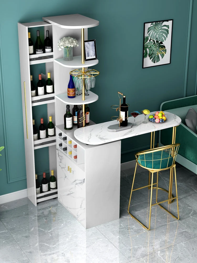 2021 neues Design Modern Light Luxury Rotating Wine Bar Table mit Kabinett