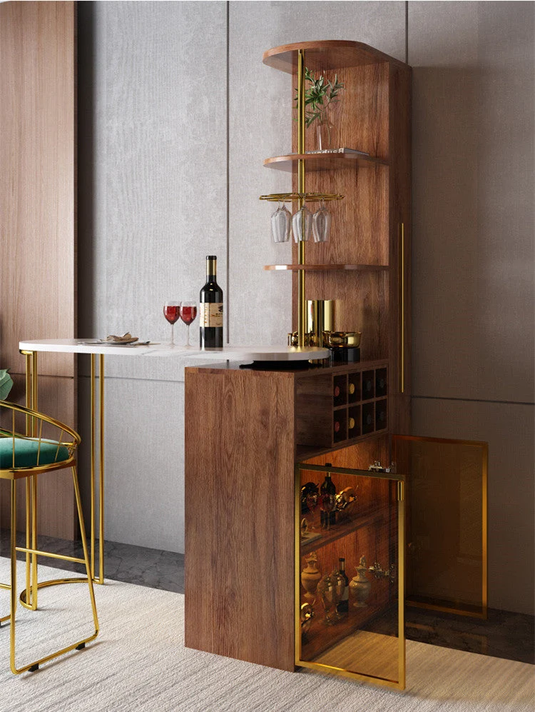 2021 neues Design Modern Light Luxury Rotating Wine Bar Table mit Kabinett