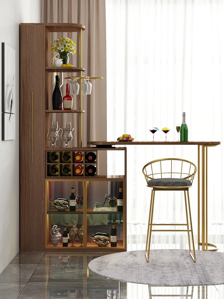 2021 neues Design Modern Light Luxury Rotating Wine Bar Table mit Kabinett