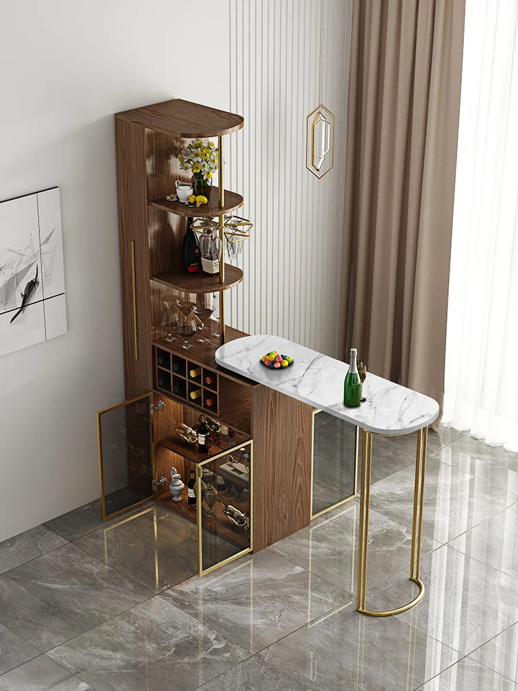 2021 neues Design Modern Light Luxury Rotating Wine Bar Table mit Kabinett