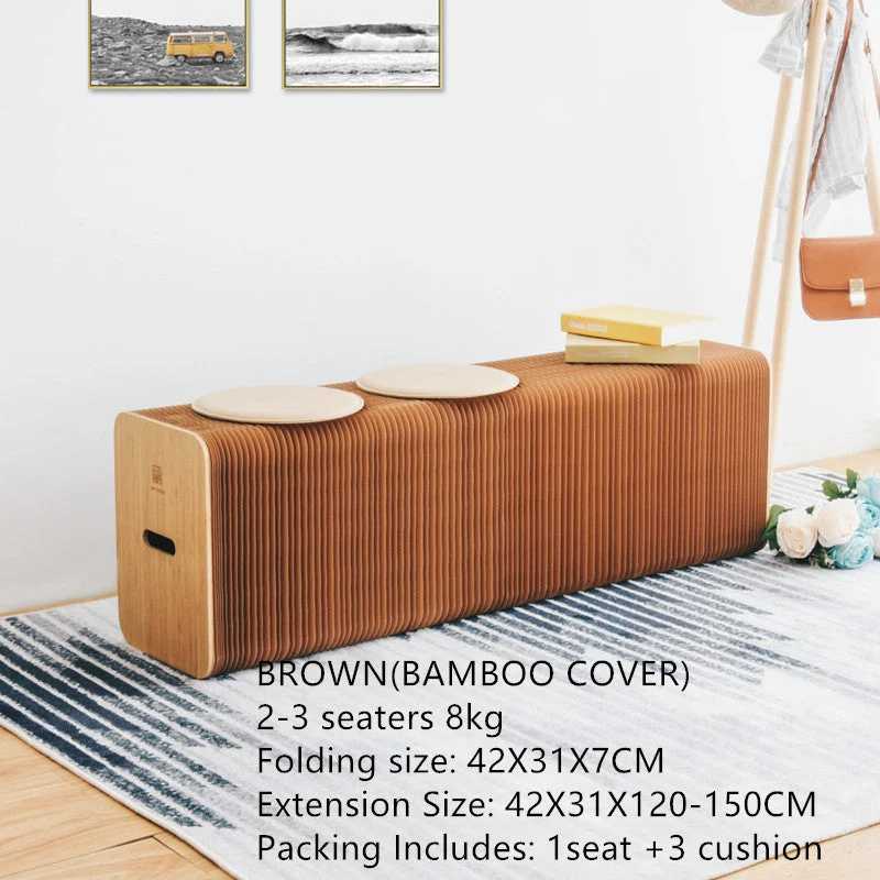 Moderner Entwurfs-Akkordeon-faltender Kraftpapierhocker-Sofa-Stuhl