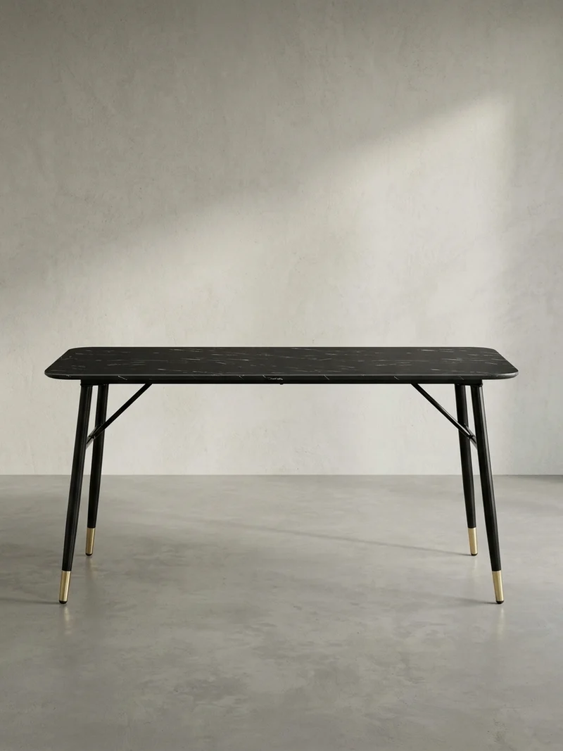 Esstisch Marmoroptik Metall Rechteckig Modern Klein