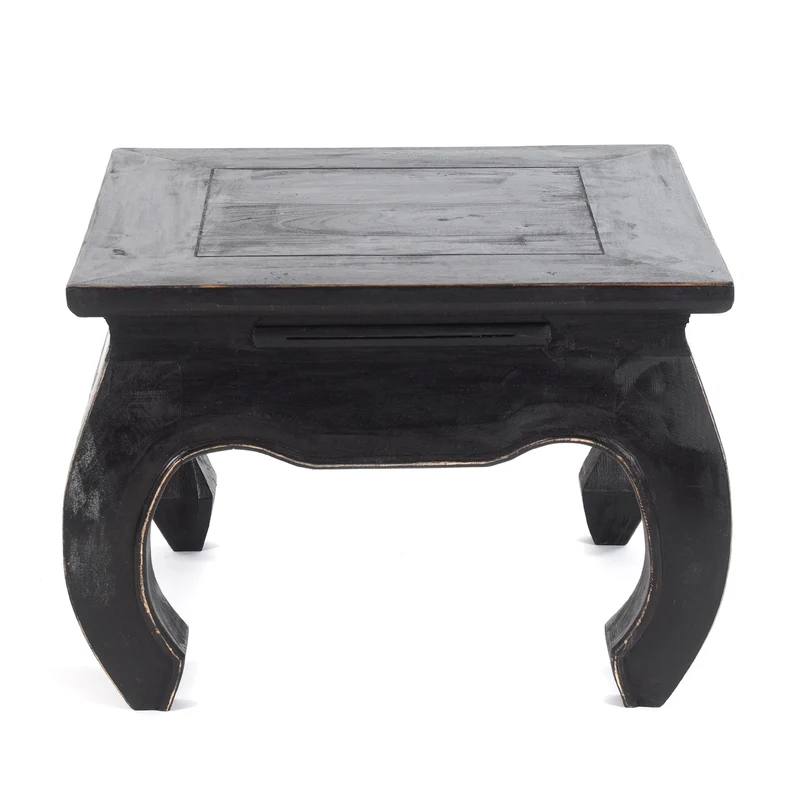 OPIUMTISCH "EAST 50" | 50x50x35cm, Mahagoni | Beistelltisch | Farbe: 09 voodoo - schwarz
