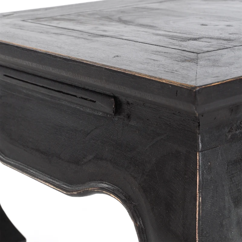 OPIUMTISCH "EAST 50" | 50x50x35cm, Mahagoni | Beistelltisch | Farbe: 09 voodoo - schwarz