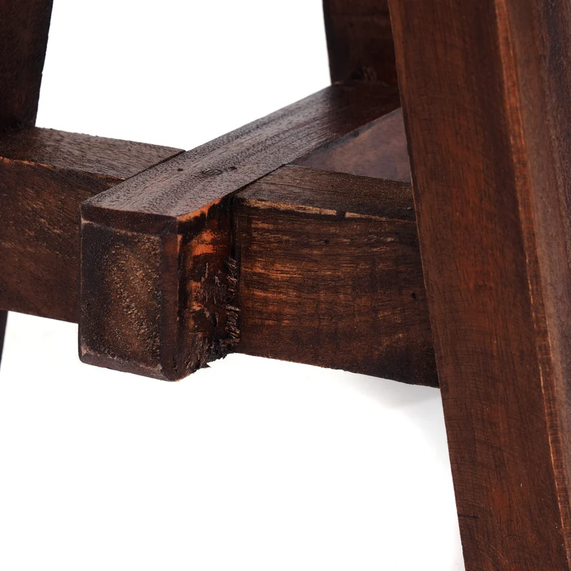 DEKO HOCKER "BERN" | rund, 23,5x20,5 cm (HxB), Mahagoni | Schemel | Farbe: 02 hellbraun
