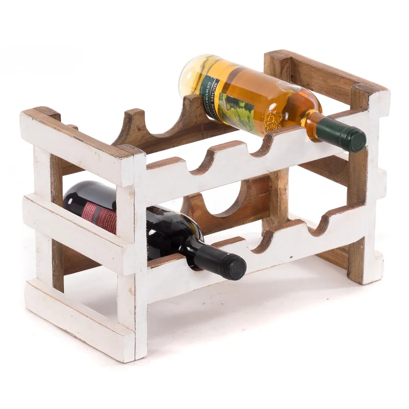 FLASCHENHALTER "GRAPE" | Mahagoni, 6 Flaschen | Weinregal | Farbe: 06 weiß-landhaus