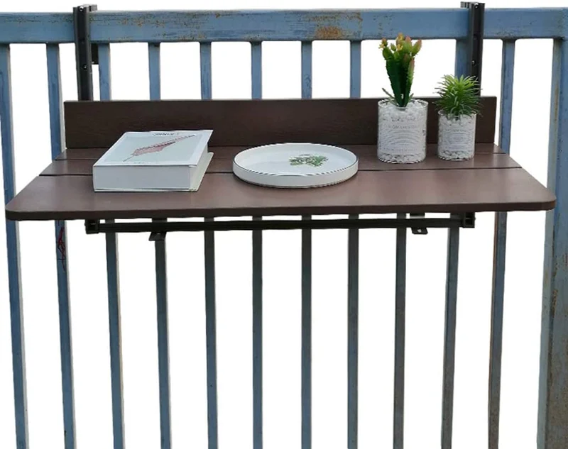 Klappbarer Balkon-Stehtisch für Geländer