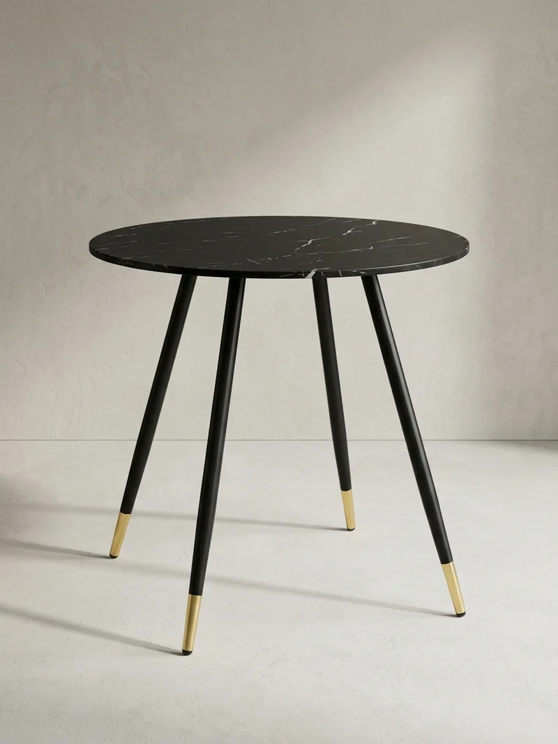 Esstisch Marmoroptik Metall Rund Modern