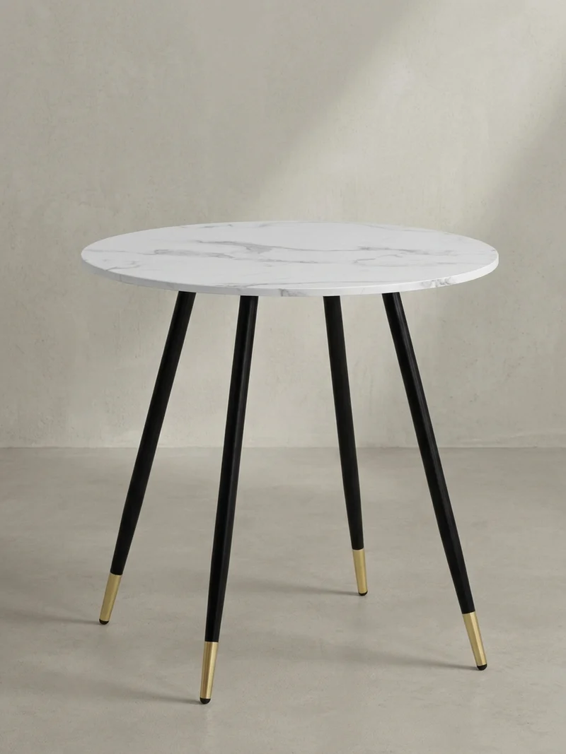 Esstisch Marmoroptik Metall Rund Modern