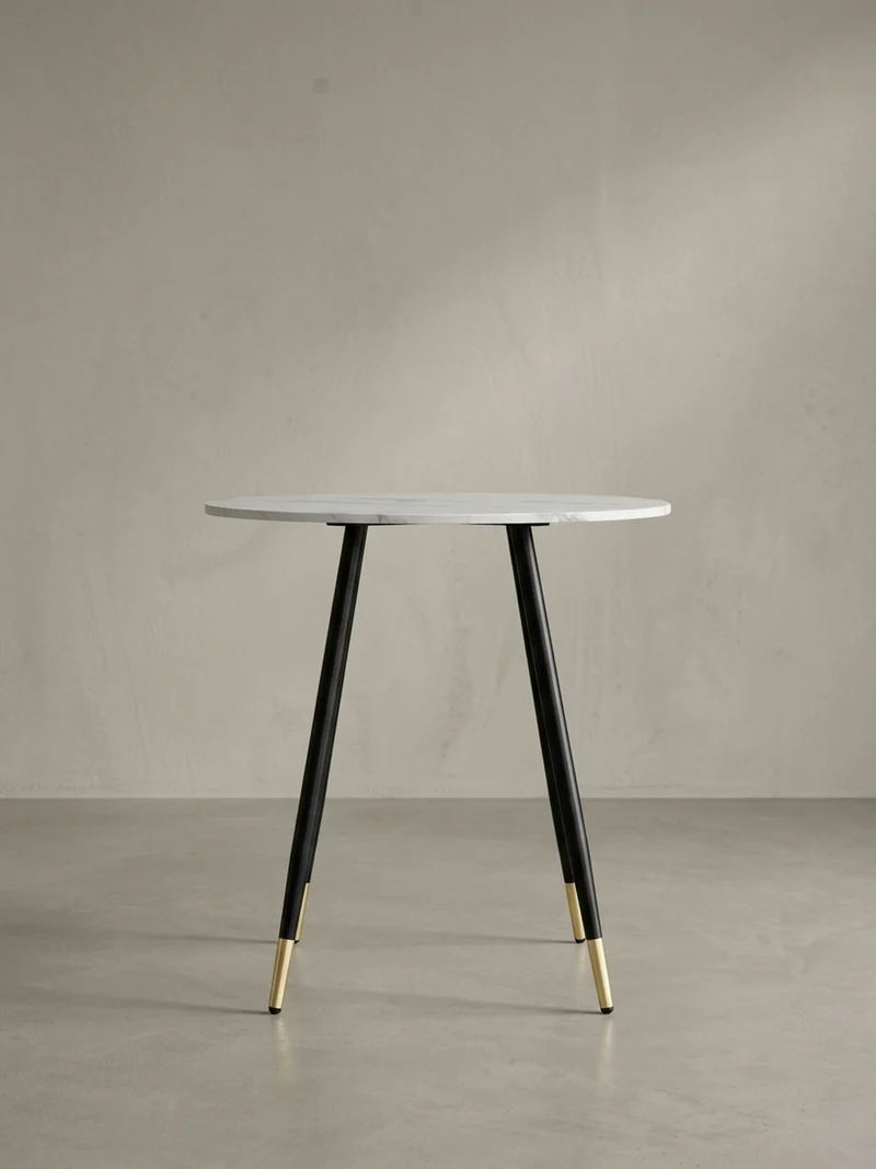 Esstisch Marmoroptik Metall Rund Modern