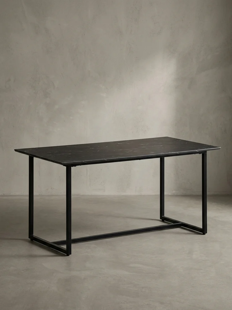 Esstisch Marmoroptik Metall Rechteckig Modern Klein