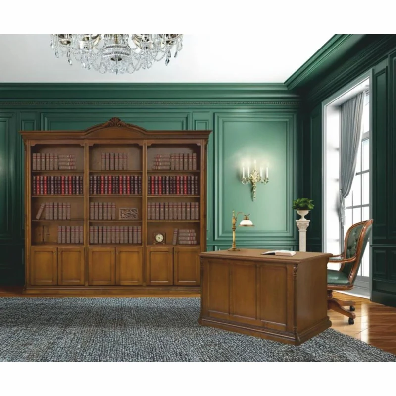 Casa Padrino Luxus Barock Schreibtisch Braun 140 cm - Barock Büro Möbel