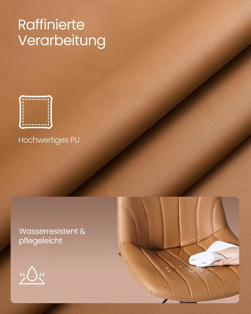 Barhocker-Set, 2er-Set – Höhenverstellbar & 360° drehbar – Mit Rückenlehne und Fußstütze