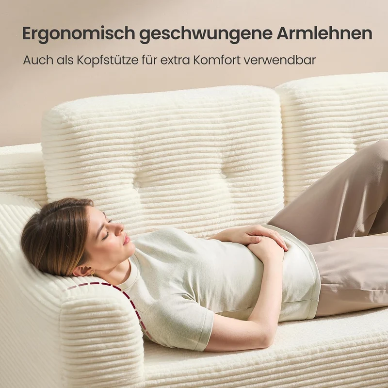 Ecksofa – Modulares Schlafsofa – 244 cm breit – mit Chaiselongue rechts