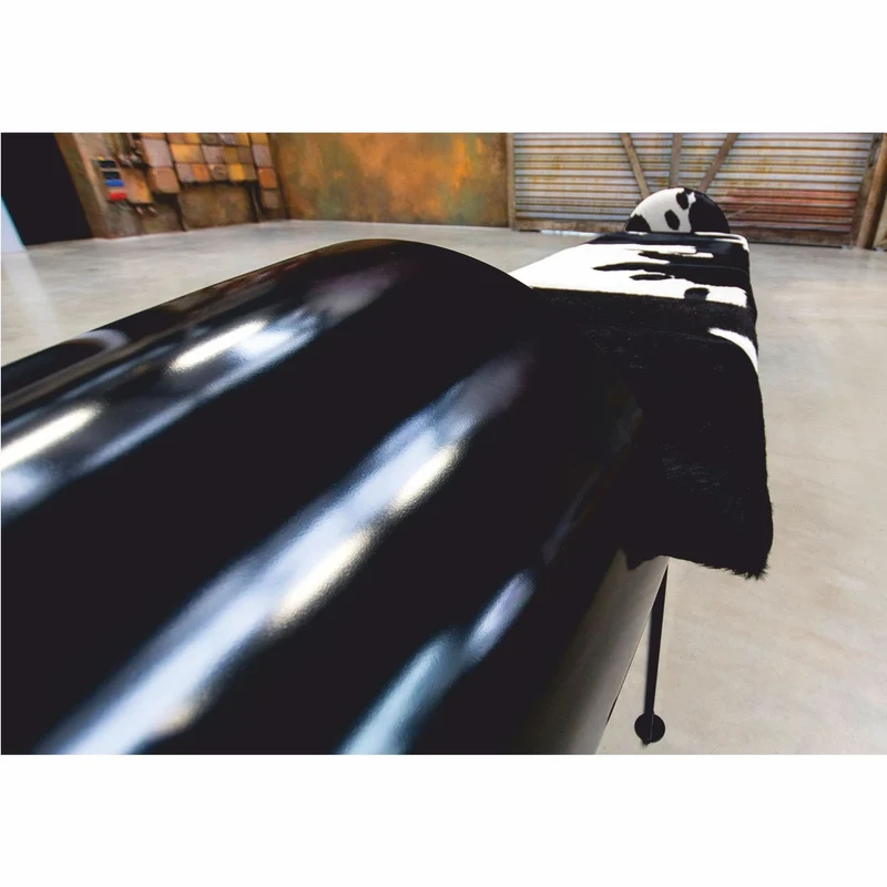Casa Padrino Luxus Sitzbank in Torpedo Form 560 cm - Original Zusatztank Tornado Fighter deutsche Luftwaffe