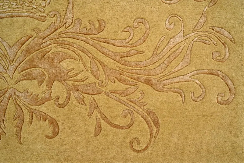 Pompöös by Casa Padrino Luxus Barock Teppich Krone von Harald Glööckler Gold - Verschiedene Größen