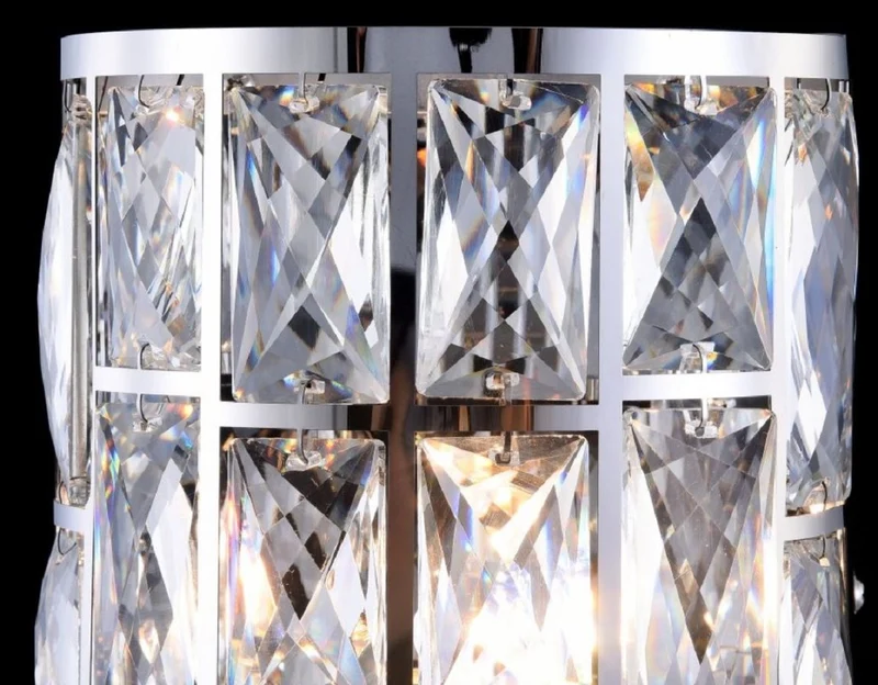 Casa Padrino Luxus Wandleuchte Silber 14,7 x 10 x H. 21,2 cm - Elegante Wandlampe mit Kristallglas
