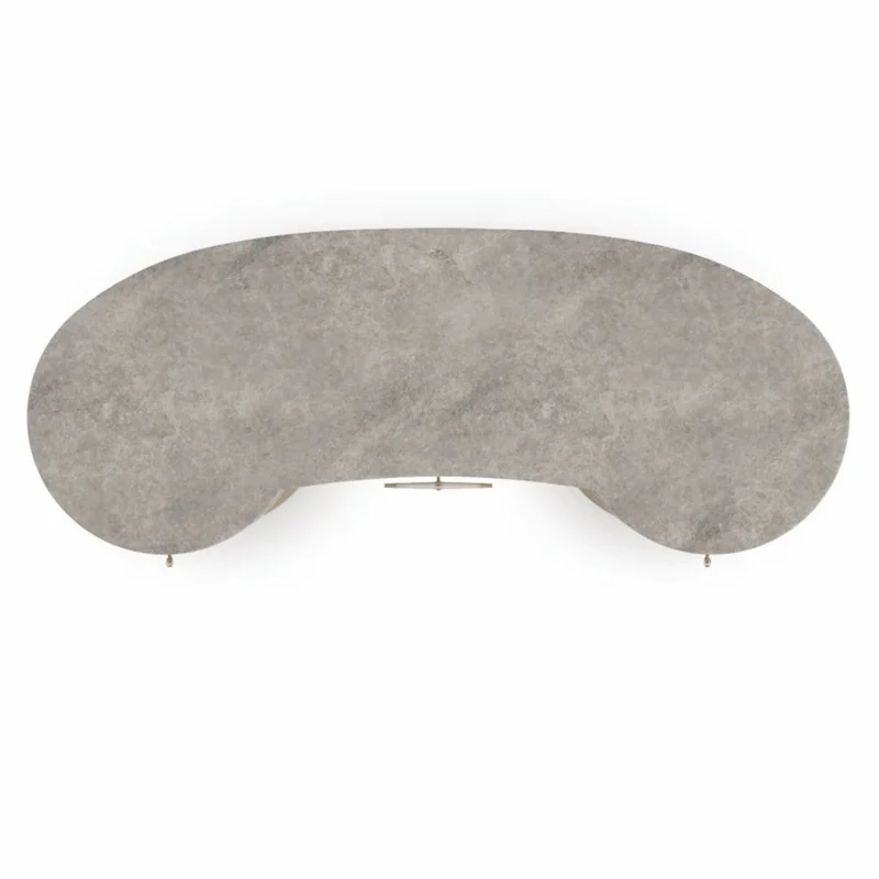 Casa Padrino Luxus Schminktisch Grau / Braun / Gold 171 cm - Hotel & Schlafzimmer Möbel